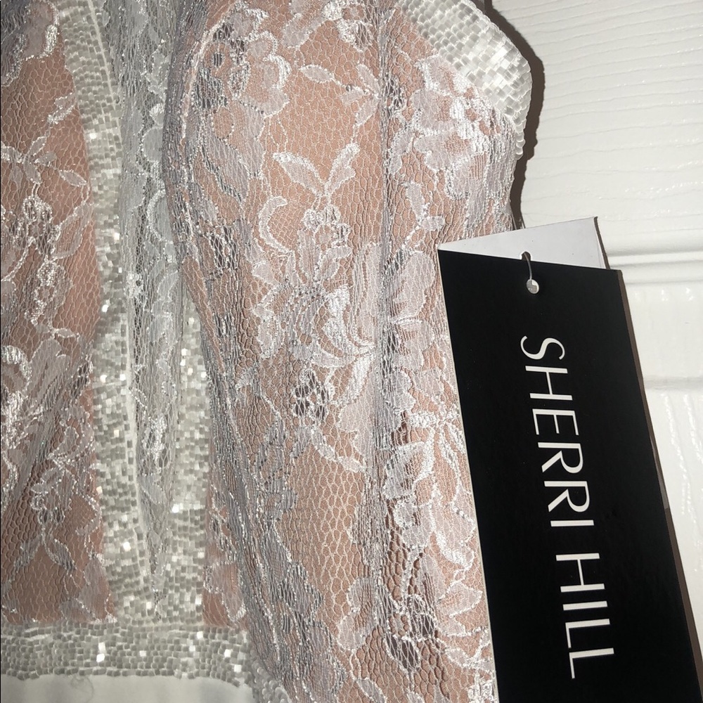 Sherri Hill White Prom Dress Size 6